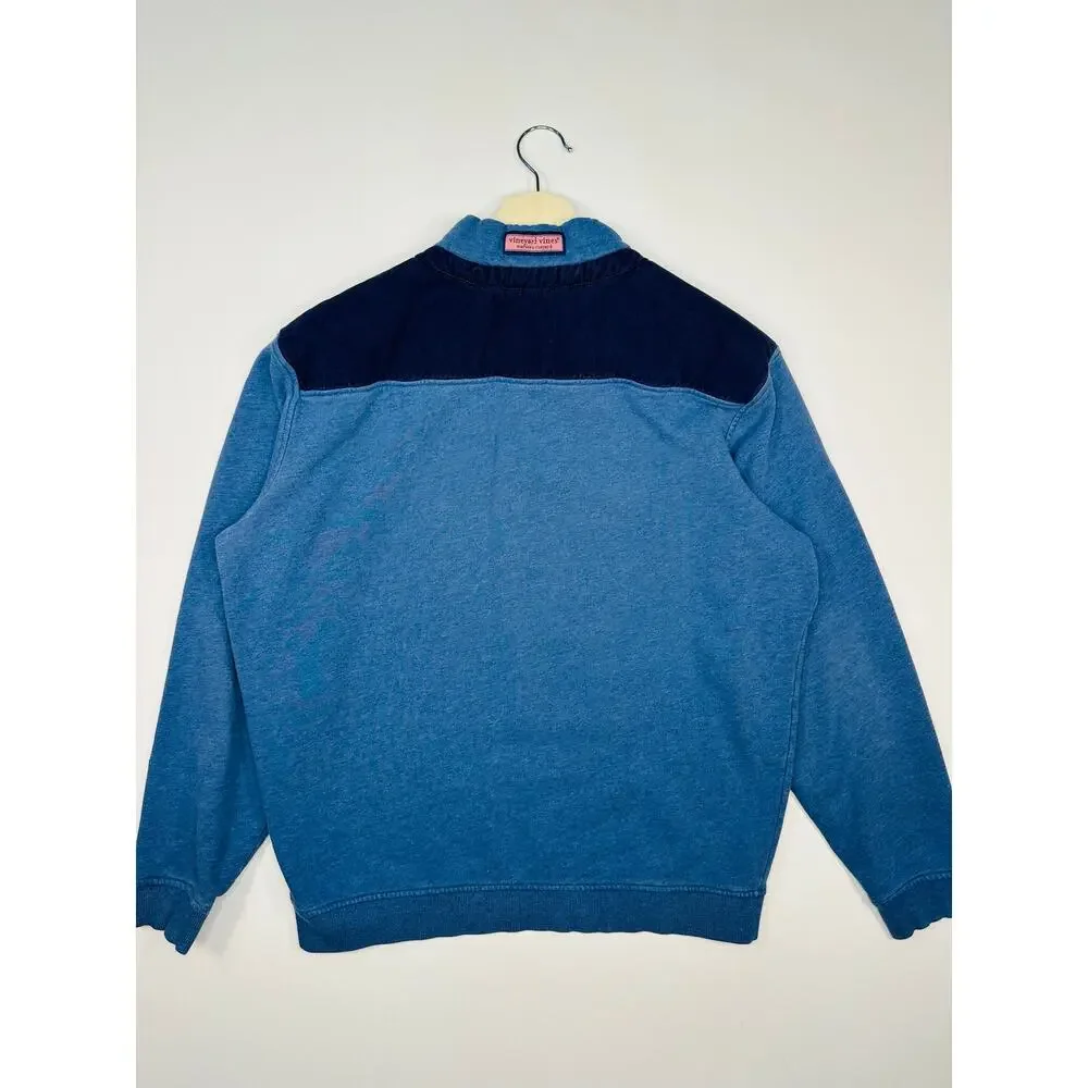 Vineyard Vines Quarter Zip Cotton Pullover Sweatshirt Size Medium